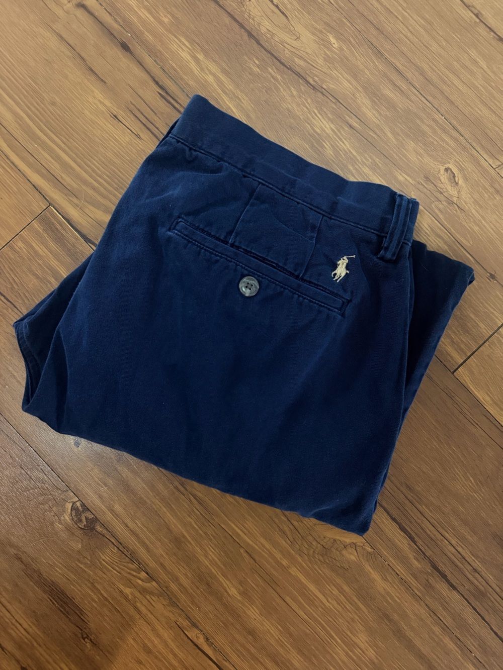 Polo Ralph Lauren Classic Cotton Twill Chino Pants Size 34x30 Navy Blue